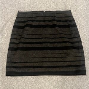 Banana Republic wool blend charcoal grey stripped mini Y2K style skirt 6
